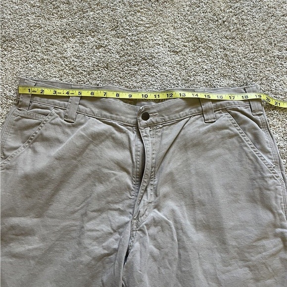 Carhartt Men’s Size 40 Carpenter Relaxed Fit Khaki Work Wear Shorts 10” Inseam - Picture 6 of 11
